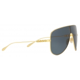 Gucci - Square Frame Sunglasses - Gold Grey - Gucci Eyewear