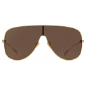 Gucci - Square Frame Sunglasses - Gold Brown - Gucci Eyewear