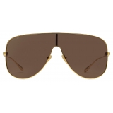 Gucci - Square Frame Sunglasses - Gold Brown - Gucci Eyewear