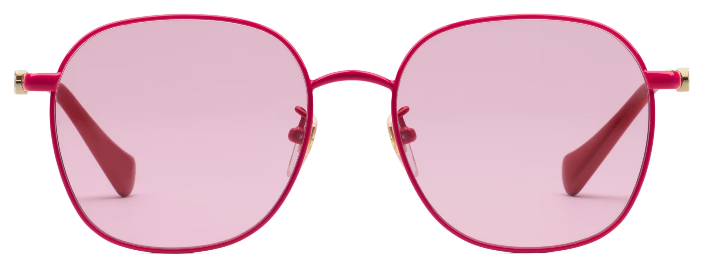 Gucci - Specialized Fit Round Frame Sunglasses - Red Pink