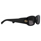 Gucci - Occhiale da Sole Rettangolari - Nero Grigio - Gucci Eyewear