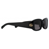 Gucci - Rectangular Frame Sunglasses - Black Grey - Gucci Eyewear