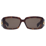 Gucci - Rectangular Frame Sunglasses - Dark Tortoiseshell Brown - Gucci Eyewear