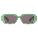 Gucci - Rectangular Frame Sunglasses - Green Grey - Gucci Eyewear