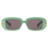 Gucci - Occhiale da Sole Rettangolari - Verde Grigio - Gucci Eyewear
