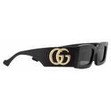 Gucci - Occhiale da Sole Rettangolari - Nero Grigio - Gucci Eyewear