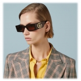 Gucci - Occhiale da Sole Rettangolari - Tartarugato Marrone - Gucci Eyewear