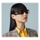Gucci - Occhiale da Sole Rettangolari - Tartarugato Marrone - Gucci Eyewear