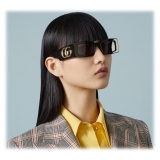 Gucci - Rectangular Frame Sunglasses - Tortoiseshell Brown - Gucci Eyewear