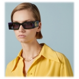 Gucci - Occhiale da Sole Rettangolari - Verde Viola Tartarugato - Gucci Eyewear