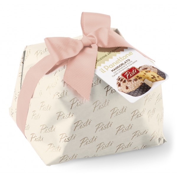 Pistì - Artisan Panettone with Almonds - Hand Wrapped Artisan Panettone - 1000 g