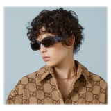 Gucci - Rectangular Frame Sunglasses - Brown Lilac - Gucci Eyewear
