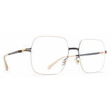 Mykita - Himiko - Lessrim - Black Glossy Gold - Metal Glasses - Optical Glasses - Mykita Eyewear