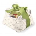 Pistì - Artisan Panettone Pandorato Covered with White Chocolate and Pistachio - Hand Wrapped Panettone - 1000 g