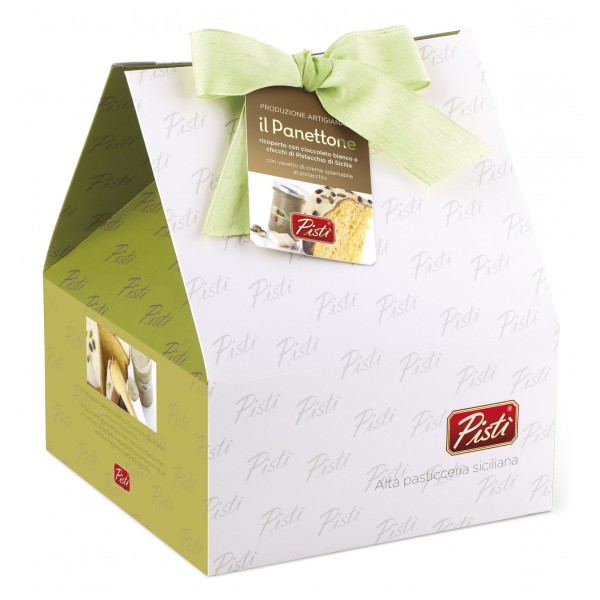 Pistì - Artisan Panettone Pandorato Covered with White Chocolate and Pistachio Cream - Gift Shopper