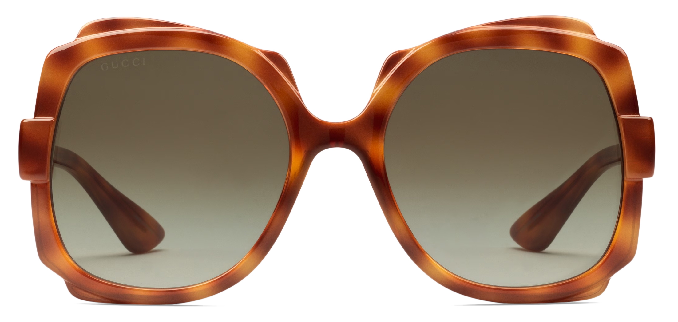 Gucci Tortoise Square Frame Gradient Sunglasses offers in Brown