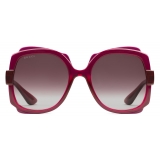 Gucci - Occhiale da Sole Squadrati - Viola Bordeaux - Gucci Eyewear