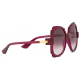 Gucci - Square Frame Sunglasses - Purple Burgundy - Gucci Eyewear