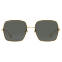 Gucci - Square Frame Sunglasses - Gold Grey - Gucci Eyewear