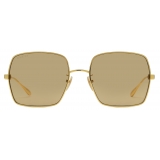 Gucci - Square Frame Sunglasses - Gold Brown - Gucci Eyewear