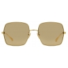 Gucci - Occhiale da Sole Squadrati - Oro Marrone - Gucci Eyewear