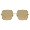 Gucci - Square Frame Sunglasses - Gold Brown - Gucci Eyewear