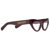 Gucci - Cat Eye Frame Optical Glasses - Dark Red - Gucci Eyewear