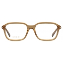 Gucci - Square Frame Optical Glasses - Transparent Brown - Gucci Eyewear