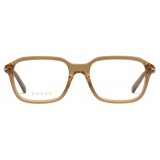 Gucci - Square Frame Optical Glasses - Transparent Brown - Gucci Eyewear