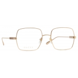 Gucci - Square Frame Optical Glasses - Rose Gold - Gucci Eyewear