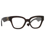 Gucci - Rectangular Frame Optical Glasses - Tortoiseshell - Gucci Eyewear