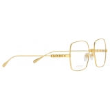 Gucci - Occhiale da Vista Squadrati - Oro - Gucci Eyewear