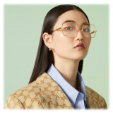 Gucci - Occhiale da Vista Squadrati - Oro - Gucci Eyewear