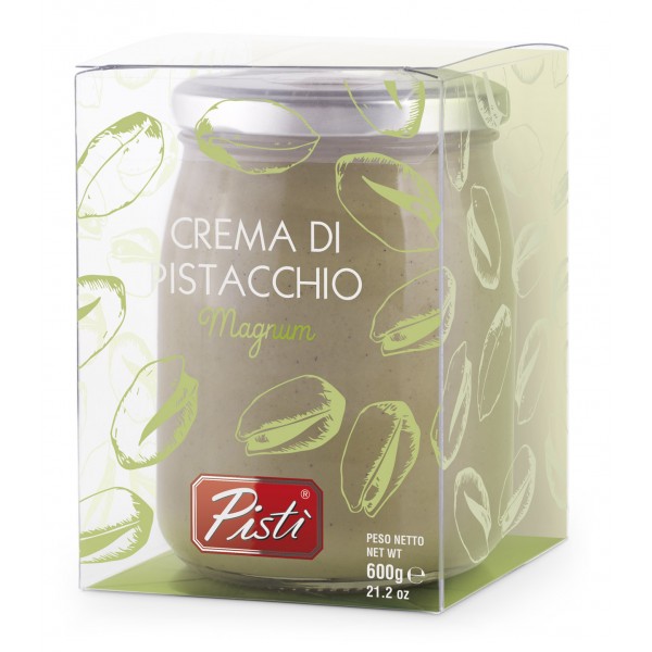 Pistì - Crema Spalmabile al Pistacchio - Bronte Sicilia - Crema Artigianale - Magnum in Vasetto di Vetro Premium