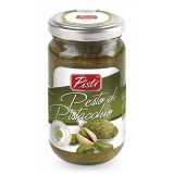 Pistì - Spreadable Pistachio Pesto - Bronte Sicily - Artisan Pesto - In Basic Glass Jar - 190 g