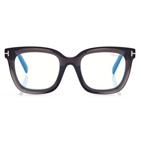 Tom Ford - Blue Block Square Opticals - Occhiali da Vista Squadrati - Grigio - FT5880-B - Occhiali da Vista - Tom Ford Eyewear