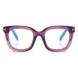 Tom Ford - Blue Block Square Opticals - Square Optical Glasses - Vino - FT5880-B - Optical Glasses - Tom Ford Eyewear