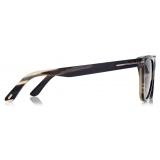 Tom Ford - Blue Block Square Opticals - Square Optical Glasses - Vino - FT5880-B- Tom Ford Eyewear