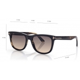 Tom Ford - Blue Block Square Opticals - Occhiali da Vista Squadrati - Vino - FT5880-B -Tom Ford Eyewear