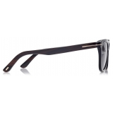 Tom Ford - Soft Square Horn Sunglasses - Square Sunglasses - Black Horn Blue - FT1046-P -Tom Ford Eyewear