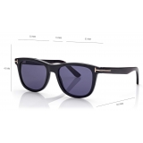 Tom Ford - Soft Square Horn Sunglasses - Occhiali da Sole Squadrati - Corno Nero Blu - FT1046-P - Tom Ford Eyewear