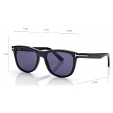 Tom Ford - Soft Square Horn Sunglasses - Square Sunglasses - Black Horn Blue - FT1046-P -Tom Ford Eyewear