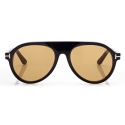 Tom Ford - Pilot Horn Sunglasses - Occhiali da Sole Pilota - Corno Nero - FT1047-P - Occhiali da Sole - Tom Ford Eyewear