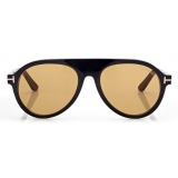 Tom Ford - Pilot Horn Sunglasses - Occhiali da Sole Pilota - Corno Nero - FT1047-P - Occhiali da Sole - Tom Ford Eyewear