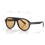 Tom Ford - Pilot Horn Sunglasses - Pilot Sunglasses - Black Horn - FT1047-P - Sunglasses - Tom Ford Eyewear