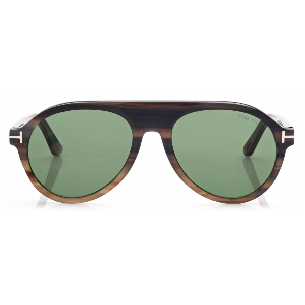 Tom Ford - Pilot Horn Sunglasses - Pilot Sunglasses - Dark Brown - FT1047-P - Sunglasses - Tom Ford Eyewear
