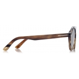 Tom Ford - Pilot Horn Sunglasses - Occhiali da Sole Pilota - Marrone Scuro - FT1047-P - Occhiali da Sole - Tom Ford Eyewear