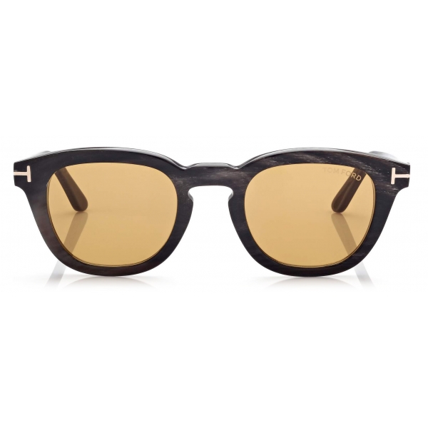 Tom Ford - Pilot Horn Sunglasses - Pilot Sunglasses - Dark Brown - FT1047-P