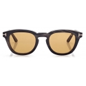 Tom Ford - Soft Round Horn Sunglasses - Round Sunglasses - Dark Brown - FT1045-P - Tom Ford Eyewear