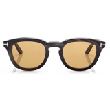 Tom Ford - Pilot Horn Sunglasses - Occhiali da Sole Pilota - Marrone Scuro - FT1047-P